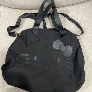 Super cute Black Hello Kitty face luggage bag